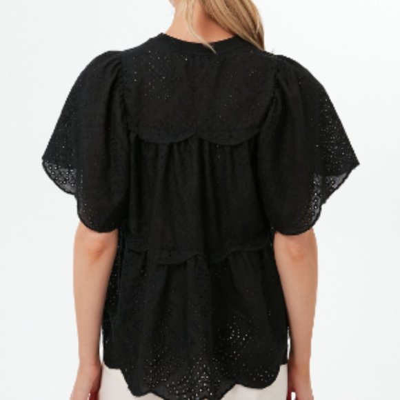 Tuckernuck Pomander Place Black Eyelet Emi Tee - Picture 4 of 10